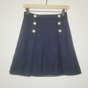 J. Crew The Pencil Skirt Women's Navy Blue Size 00 Mini Sailor Preppy Nautical